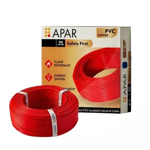 Apar 2.5 Sq mm 1 Core HRFR House Wire Red 90 m