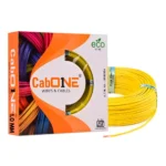 Cabone FR PVC Multi Strand Electrical Wire Cable 1 Sq. mm 1 Core Length 90 m Yellow, CabONE010