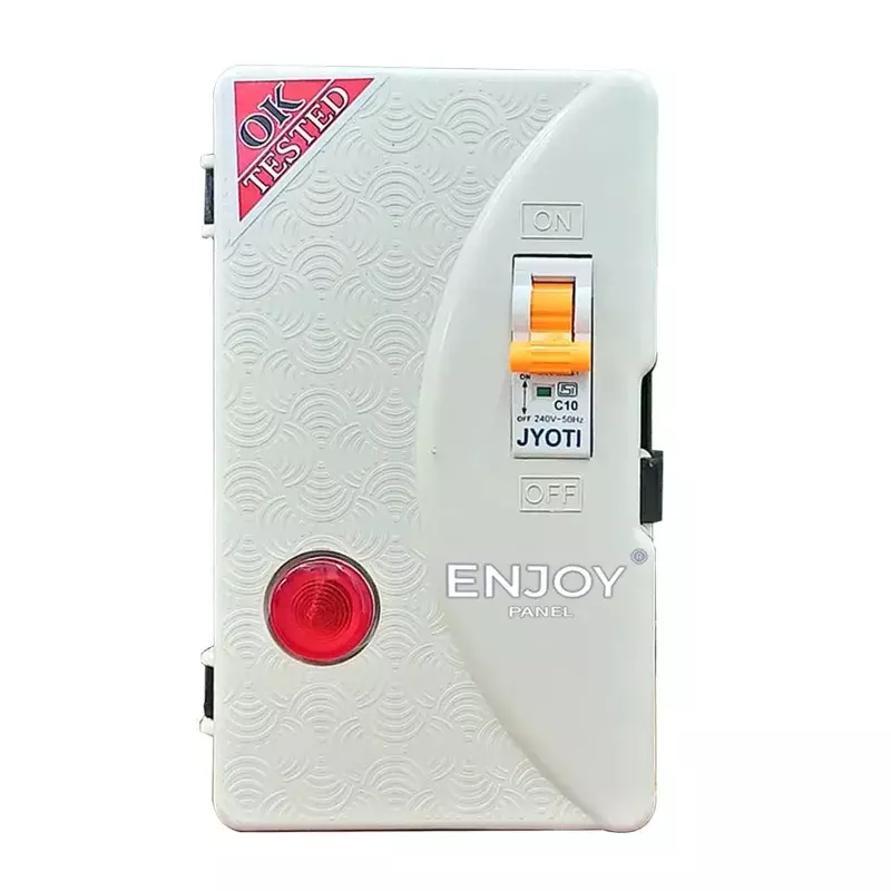 Enjoy Control Panel 1 HP Single Phase Plastic Compass Panel with MCB & 50 μF Running Capacitor for Openwell Pumps Enjoy Control Panel 1 HP Single Phase Plastic Compass Panel with MCB & 50 μF Running Capacitor for Openwell Pumps