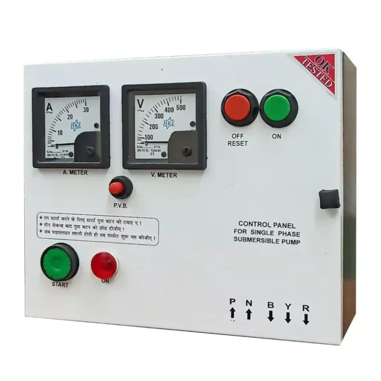 Enjoy Control Panel 1 HP Single Phase V4 Heavy Relay Panel with 9–14 Amp Relay & 50 μF Running Capacitor for Water Filled Submersible Pumps