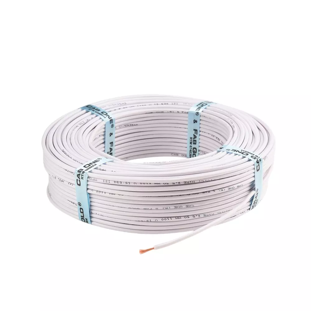 FABGOLD FR Multistrand Cable 1 mm² CCA Copper White for Electric Current Flow, (90 m) FABGOLD FR Multistrand Cable 1 mm² CCA Copper White for Electric Current Flow, (90 m)