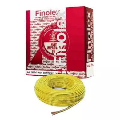 Finolex 1 Sq.mm 1 Core Flame Retardant (FR) Industrial Cable Yellow (180 m)