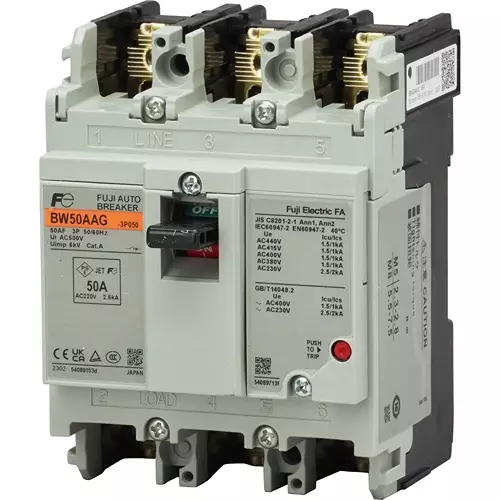Fuji Electric BW Series Auto Breaker for General Wiring, BW50AAG-3P050