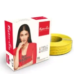 Fybros 0.75 Sq.mm 1 Core Flame Retardant (FR) Wire Yellow (90 m)