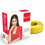 Fybros 4 Sq.mm 1 Core Flame Retardant (FR) Wire Yellow (45 m)