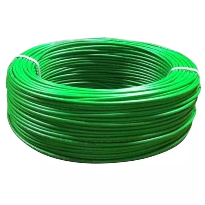 GreatWhite Insulated Copper Electric Wire 2.5 Sq. mm Single Core Green 90 m Cable Length