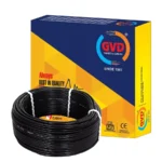 GVD 4.00 mm 3 Core Flame Retardant Low Smoke Flat Submersible Copper Conducted Cable Black 30 m