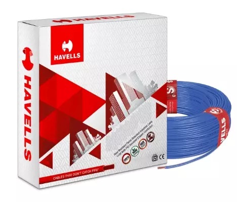 Havells Life Line Plus 70 Sq.mm 1 Core Flame Retardant HRFR Industrial Cable Blue, 90 m