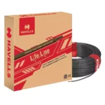 Havells Lifeline 2.5 Sq.mm Flame Retardant (FR) House Wires 1 Core Black, WHFFDBKL12X57