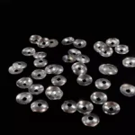 Johnson Tools 10.28mm Approx Silver Flat Metal Ear Back Stoppers Stud Earring Plugs (Pack of 50)