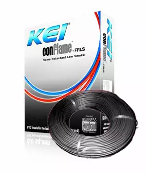 KEI Conflame 6 Sq.mm 1 Core Flame Retardant Low Smoke Halogen Industrial Cable Black (180 m) KEI Conflame 6 Sq.mm 1 Core Flame Retardant Low Smoke Halogen Industrial Cable Black (180 m)