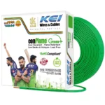 KEI Conflame Green+ Flame Retardant Low Smoke & Halogen House Wire 1 Sq. mm 1 Core 90 m Copper Green
