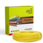 Kolors Kavach Plus 10 Sq.mm 1 Core PVC Insulated Cable Yellow (180 m)