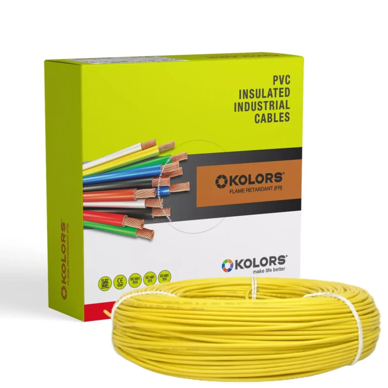 Kolors Kavach Plus 10 Sq.mm 1 Core PVC Insulated Cable Yellow (180 m)