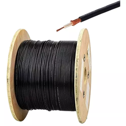 NETBOON Coaxial Extension Cable RG-174 RF Type 1000 MHz Max. Frequency 10 m Length Black, RG174-CABLE-10 NETBOON Coaxial Extension Cable RG-174 RF Type 1000 MHz Max. Frequency 10 m Length Black, RG174-CABLE-10