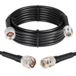 NETBOON HLF/LMR400 Low Loss Coaxial Cable 20 m with N Male to N Female Connector RF 50 Ohm for Antenna Systems, Testing Equipment