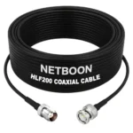 NETBOON HLF200 Low Loss Coaxial Cable 10 m with TNC Female to BNC Male Connector RF 50 Ohm for Antenna Systems, CCTV, Wireless Devices