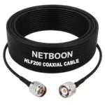 NETBOON HLF200 Low Loss Coaxial Cable 15 m with N Male to TNC Male Connector RF 50 Ohm for RF Communication, Testing