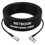 NETBOON HLF200 Low Loss Coaxial Cable 20 m with BNC Female to BNC Male Connector RF 50 Ohm for Audio & RF Communication Equipment