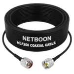 NETBOON HLF200 Low Loss Coaxial Cable 25 m with N Male to UHF Male Connector RF 50 Ohm for Antennas, RF Testing