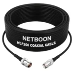 NETBOON HLF200 Low Loss Coaxial Cable 25 m with TNC Female to BNC Female Connector RF 50 Ohm for CCTV, Antennas, HAM Radio