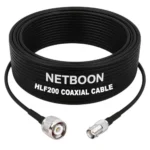 NETBOON HLF200 Low Loss Coaxial Cable 25 m with TNC Male to BNC Female Connector RF 50 Ohm for Antenna, Broadcast Devices, CCTV