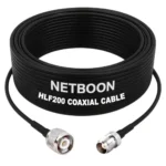 NETBOON HLF200 Low Loss Coaxial Cable 25 m with TNC Male to TNC Female Connector RF 50 Ohm for Antennas, Radios, Broadcast Devices