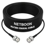 NETBOON HLF200 Low Loss Coaxial Cable 5 m with BNC Male to BNC Male Connector RF 50 Ohm for CCTV Systems, Test Equipment