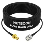 NETBOON HLF200 Low Loss Coaxial Cable 5 m with SMA Female to BNC Male Connector RF 50 Ohm for Antenna, CCTV, Radio, Laboratory