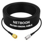 NETBOON HLF200 Low Loss Coaxial Cable 5 m with SMA Male to BNC Female Connector RF 50 Ohm for Antennas, Broadcast Devices Systems