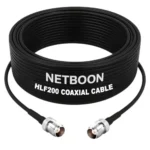 NETBOON HLF200 Low Loss Coaxial Cable 5 m with TNC Female to TNC Female Connector RF 50 Ohm for Antennas, HAM Radio, Wireless Modules