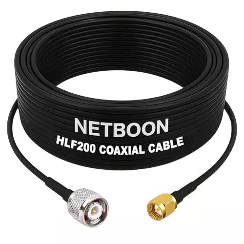 NETBOON HLF200 Low Loss Coaxial Cable 5 m with TNC Male to SMA Male Connector RF 50 Ohm for Antennas, RF Devices, Test Equipment NETBOON HLF200 Low Loss Coaxial Cable 5 m with TNC Male to SMA Male Connector RF 50 Ohm for Antennas, RF Devices, Test Equipment