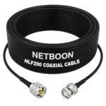 NETBOON HLF200 Low Loss Coaxial Cable 5 m with UHF Male to BNC Male Connector RF 50 Ohm for Antennas, Radios, Test Equipment