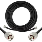 Oxywave HLF400/LMR400 Low Loss Coaxial Cable ‎N Male to N Male Connector Black Color Length 5 m, LMR400-5M