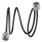 Oxywave LMR 400/RG-213/RG-8U Low Loss Coaxial Cable ‎N Male to N Male Connector Black Color Length 2 m, LMR400SMA-2MBLACK