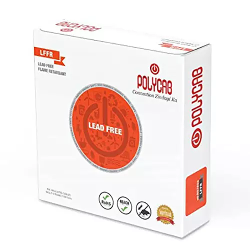 Polycab 0.75 Sq.mm 1 Core FRLF House Cable Red (300 m)