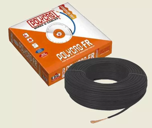Polycab 1 Sq.mm 1 Core HFFR House Cable Black (300 m)