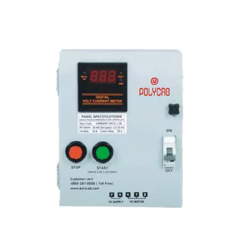 Polycab 1.5 HP Single Phase Control Panel, V4PBSPOF/WF(D)-1.50