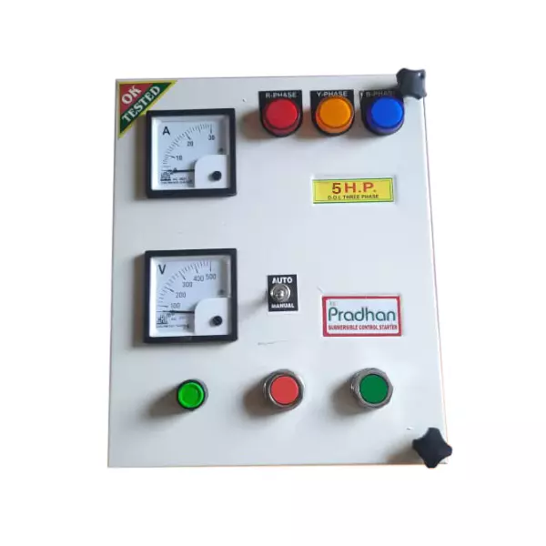 PRADHAN 3 Phase Auto/Manual DOL 5.0 HP HD OLR (9-14)A Motor Starter Panel 380-415V AC