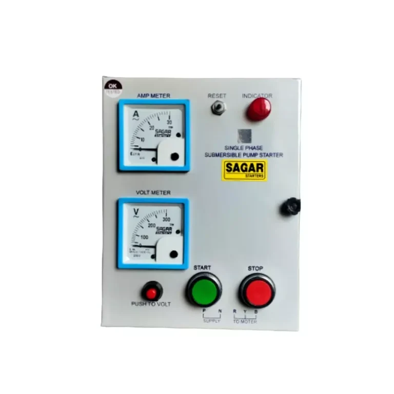 Sagar 1 HP Single Phase Motor Starter Panel for Oil Filled Submersible Pump, SSS-1H-OF-OM