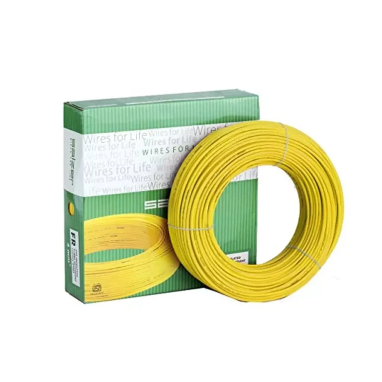 Salzer 6 Sq.mm 1 Core Flame Retardant (FR) Building Wire Yellow (100 m)