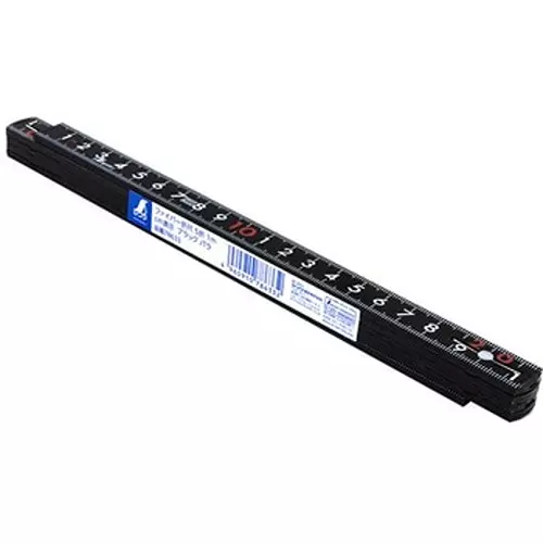 Shinwa Rules 10 Folded Fiber Scale cm Display Black Rose 1 m, 75103508
