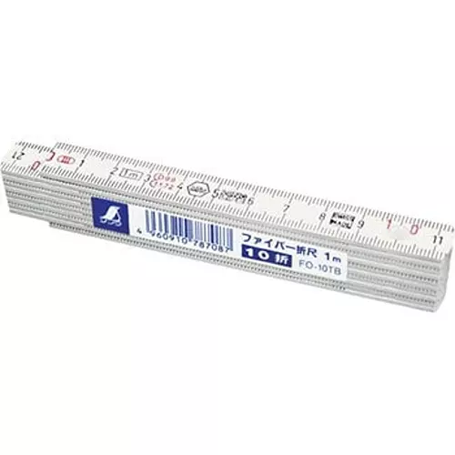 Shinwa Rules Fiber Folding Measure Scale 10 Folds, 68537506