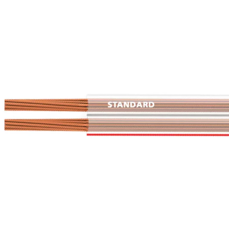 Standard FR PVC Insulated 2 Core 1.0 Sq.mm Copper Speaker Cables Transparent, WSPFDNWB21X0 (100 m)