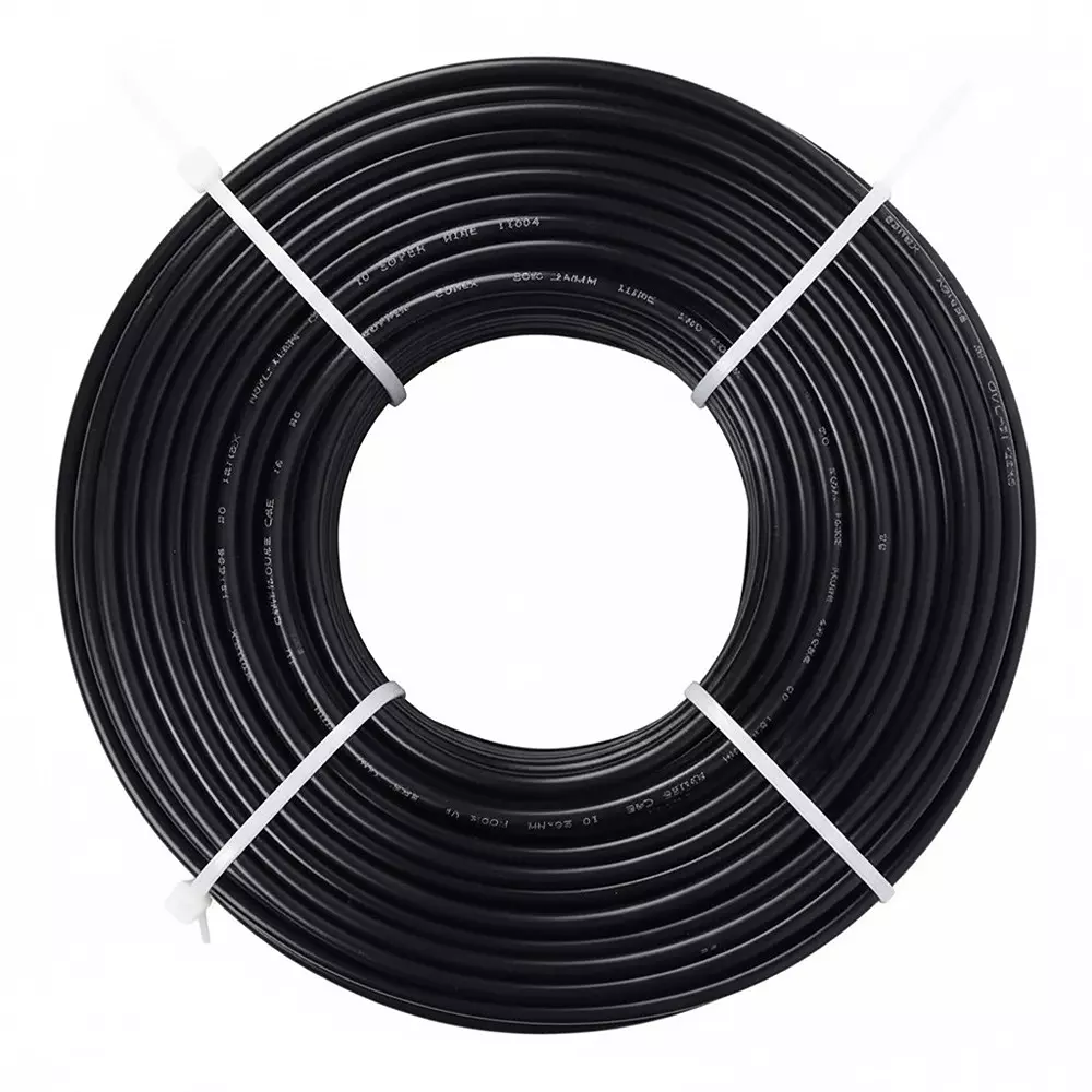 Tickson Flame Retardant House Wire 6 sq mm 1 Core Black (Roll of 90 m) Tickson Flame Retardant House Wire 6 sq mm 1 Core Black (Roll of 90 m)