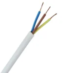 Tickson Round Multicore Cable 1 sq mm 3 Core White (Roll of 90 m)
