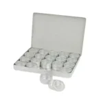 Tools Shop 20 Pcs Aluminium Storage Box with Outils 32 mm Individual Tins with Clear Top