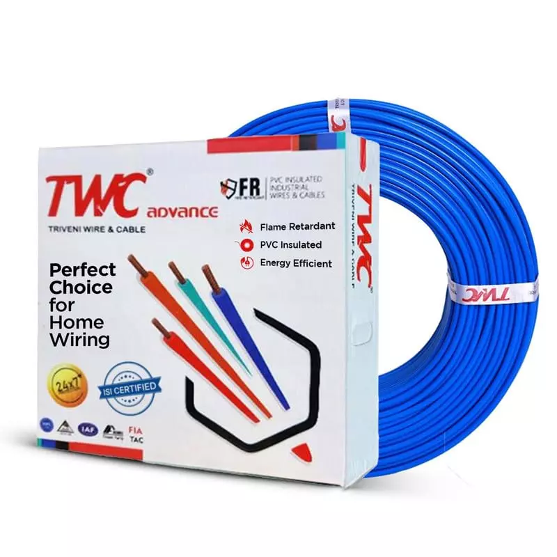 TWC Advance 2.5 Sq.mm 1 Core Flame Retardant Flexible Cable Blue (90 m) TWC Advance 2.5 Sq.mm 1 Core Flame Retardant Flexible Cable Blue (90 m)