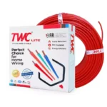 TWC Lite 1 Sq.mm 1 Core Flame Retardant Flexible Cable Red (90 m)