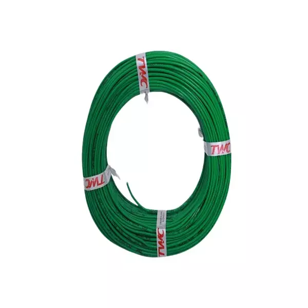 TWC Ultralite 0.75 Sq.mm 1 Core Flame Retardant Flexible Cable Green (90 m)